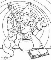 A coloring page of harry potter